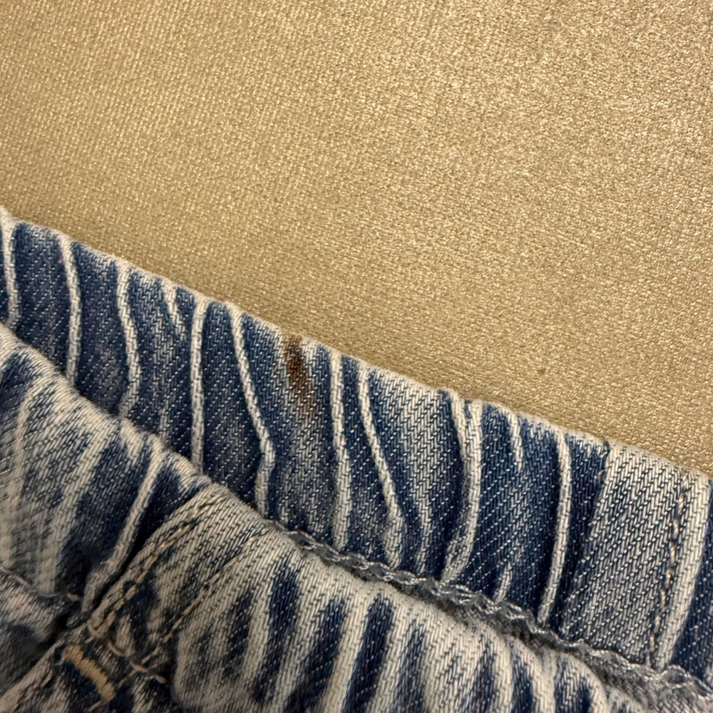 Gap Baggy Easy Jean Light Indigo Wide Leg Elastic Waist Denim Pants Womens L - Picture 10 of 11